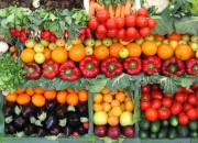 Colorful vegetables and fruits